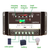 Контроллер заряда от солнечных батарей Solar Charge Controller CMTP02 3